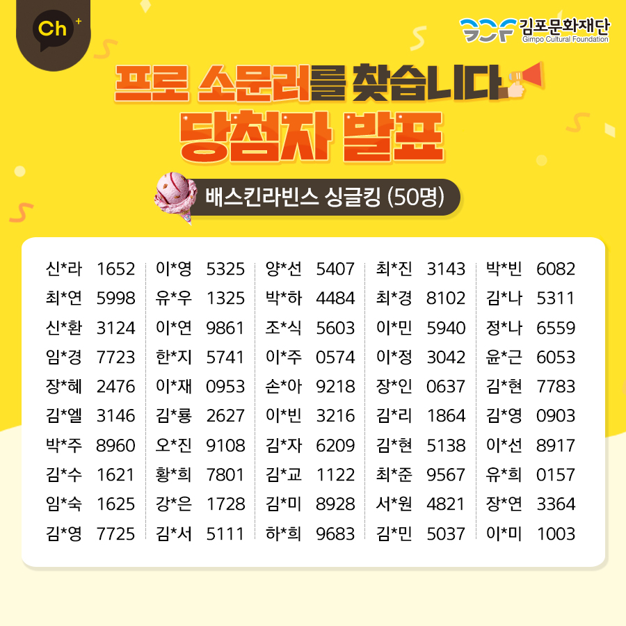 [베스킨라빈스 싱클킹(50명)]
신*라 1652 최*연 5998 신*환 3124 임*경 723 장*혜 2476 김*엘 3146 박*주 8960 김*수 1621 임*1625 김*영7725 이*영5325 유*우1325 이*연 9861 한*지5741 이*재0953 김*룡2627 오*진 9108 황*희 7801 강*은 1728 김*서5111 양*선 5407 박*하4484 조*식 5603 이*주 0574 손*아 9218 이*빈 3216 김*자6209 김*교 1122 김*미 8928 하*희 9683 최*진 3143 최*경 8102 이*민 5940 이*정 3042 장*인 0637 김*리 1864 김*현 5138 최*준 9567 서*원 4821 김*민 5037 박*빈 6082 김*나 5311 정*나 6559 윤*근 6053 김*현 7783 김*영 0903 이*선 8917 유*희 0157 장*연 3364 이*미1003