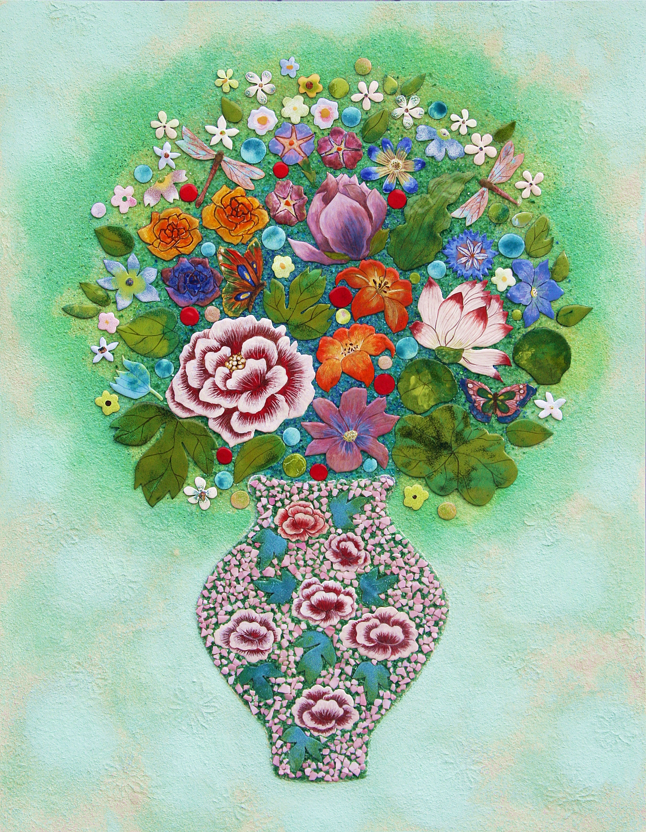 still life A141 117x91 칠보,유리 석채,분채